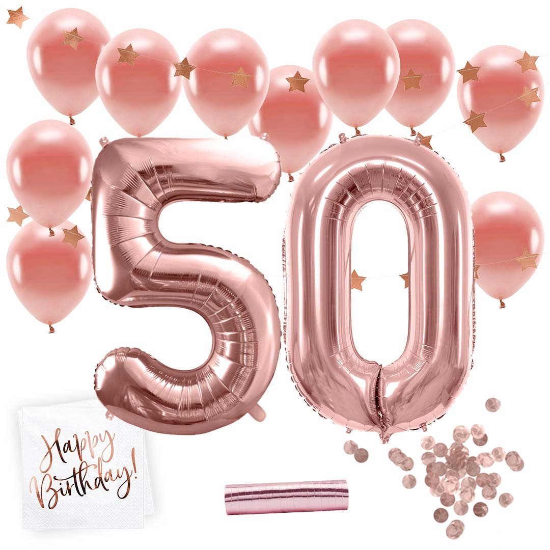 50 års festsæt, rosa guld