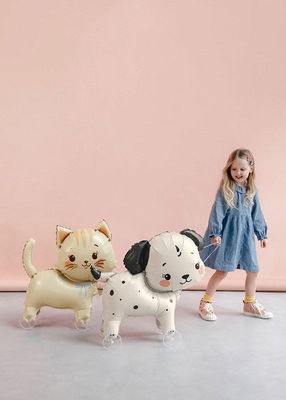 Folieballon Hund på hjul, 70x59 cm