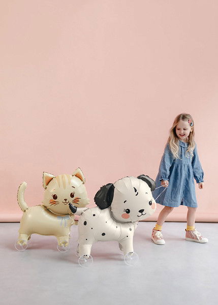 Folieballon Hund på hjul, 70x59 cm