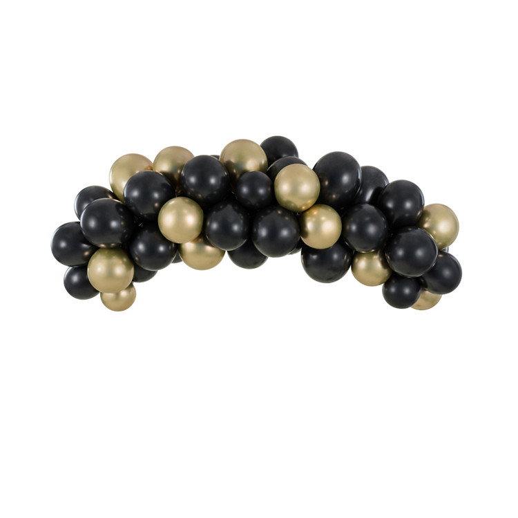 Ballongbåge, svart & guld