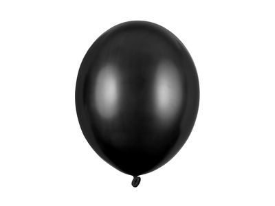 Schwarze Metallic-Luftballons 10er-Set