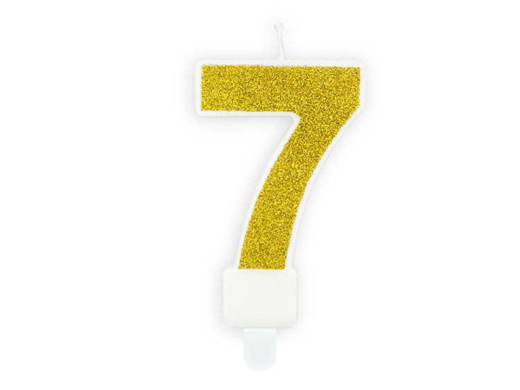 Kakku kynttilähahmo, kultainen glitter (7)