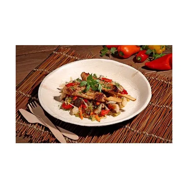 Palmulehtilautaset, pure, pyöreä, Ø 23 cm, 25 kpl