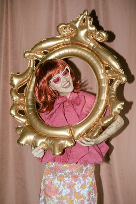 Folieballong Ram, guld