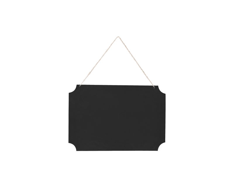 Tableau ardoise suspendu, noir, 45x30 cm