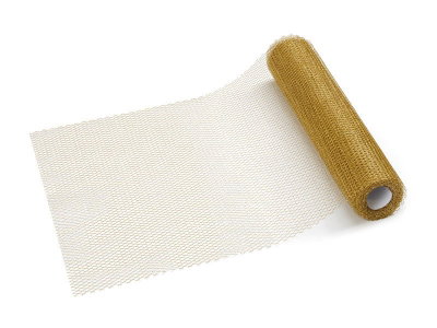 Ingår i Nyårsdekoration Paket Guldglans: Guldfärgad nätlöpare, ca 36 cm × 9 m