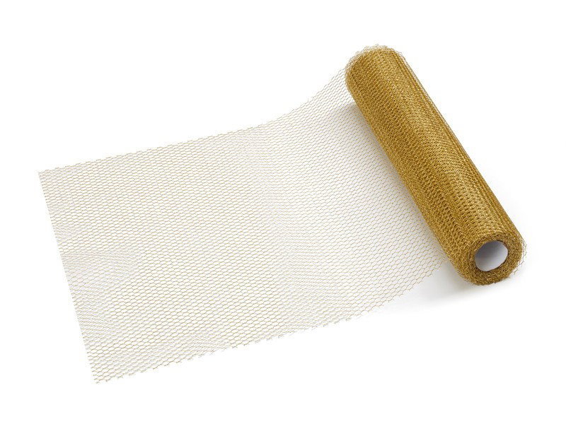 Ingår i Nyårsdekoration Paket Guldglans: Guldfärgad nätlöpare, ca 36 cm × 9 m