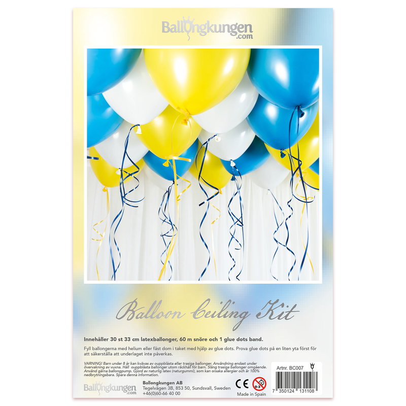 Takballonger, gul & blå