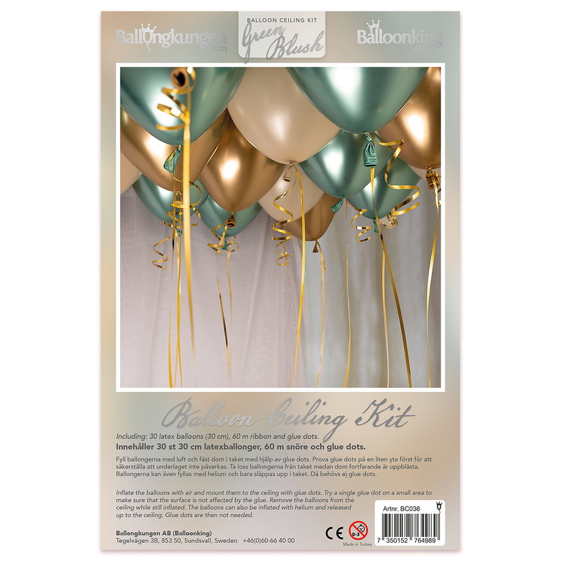 Takballonger, grön/blush