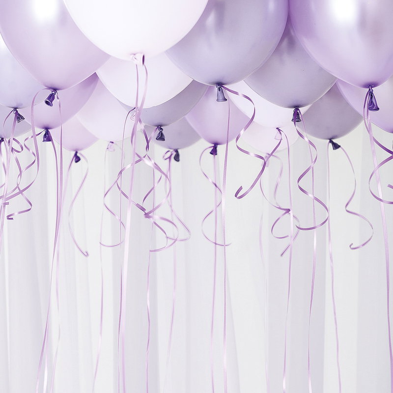 Takballonger Lilac Symphony med 30 latexballonger