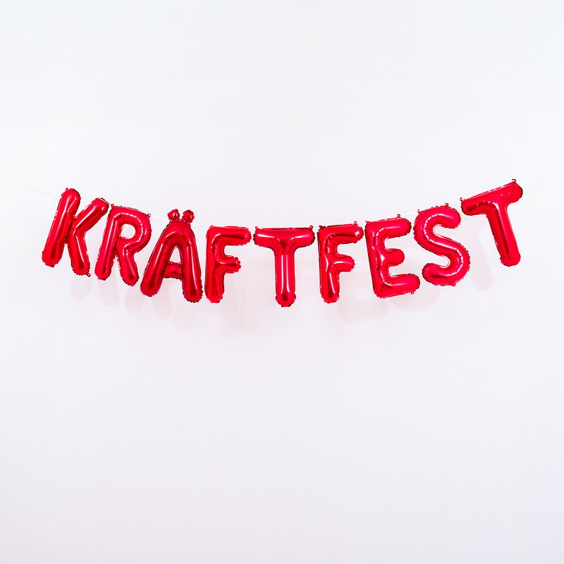 Ballonggirlang, Kräftfest, röd