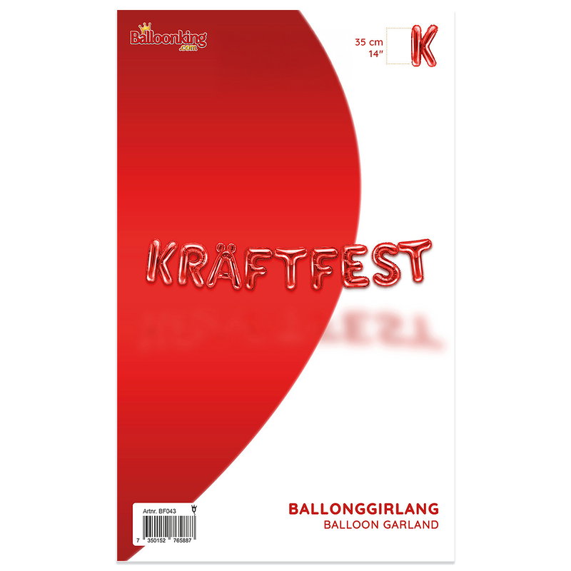 Ballonggirlang, Kräftfest, röd