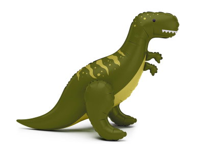 Stående folieballon, T-Rex, grøn, 93 x 79 cm