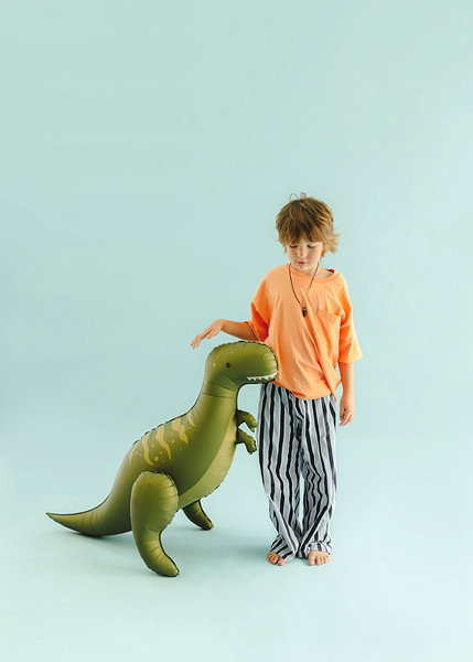 Stående folieballon, T-Rex, grøn, 93 x 79 cm