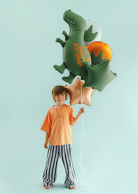 Folieballonsæt, Dinosaur Happy Birthday, 5 dele
