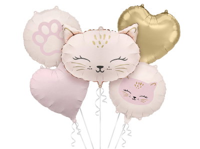Folieballongset, Katt, 5 delar