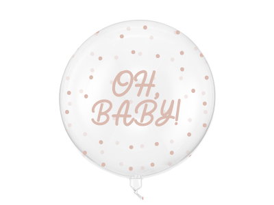 Bubbleballong, Oh baby, transparent, 60 cm