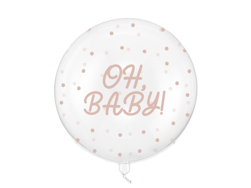 Bubbleballong, Oh baby, transparent, 60 cm