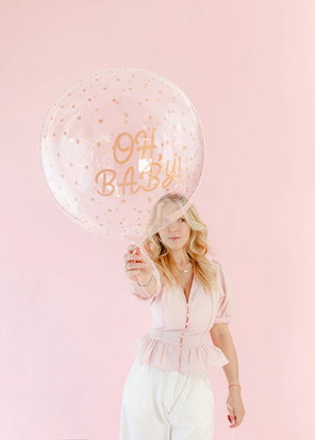 Bubbleballong, Oh baby, transparent, 60 cm