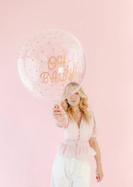 Bubbleballong, Oh baby, transparent, 60 cm