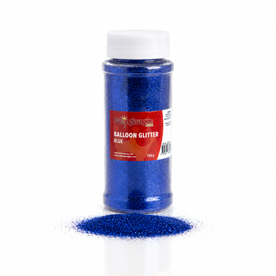 Ballonglitter, blå, 100 gram