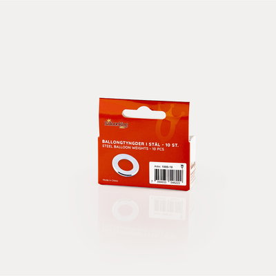 Ballonvægte, stålskiver 10 g, 10-pak