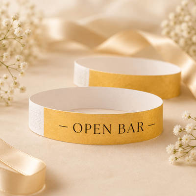 Open Bar-armband, guld, 10-pack
