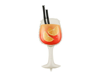 Heliumfylld Ballong, Drink, orange/svart