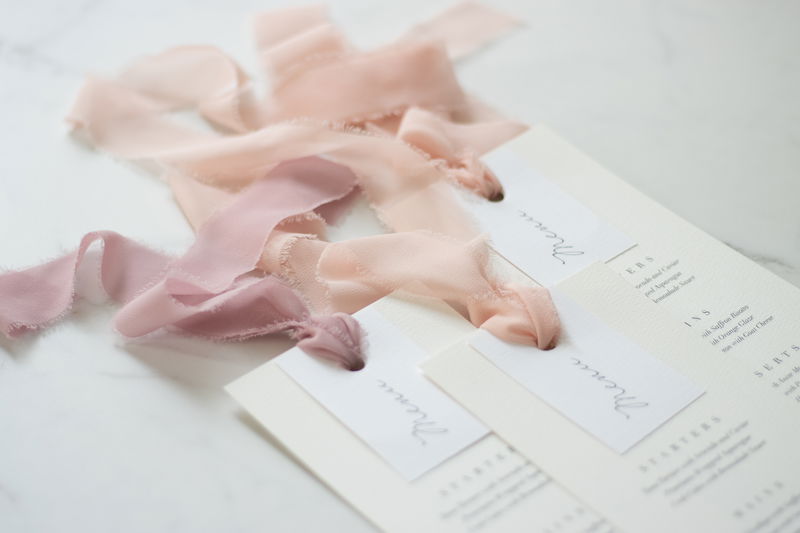 Chiffongband, puderrosa