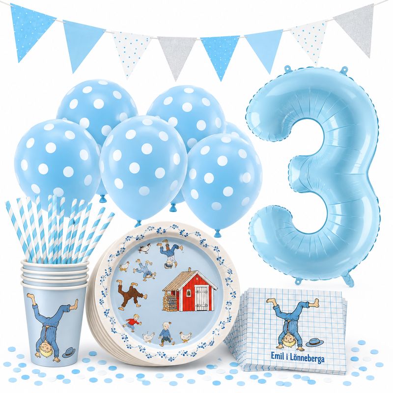 3-års kalas kit, Emil