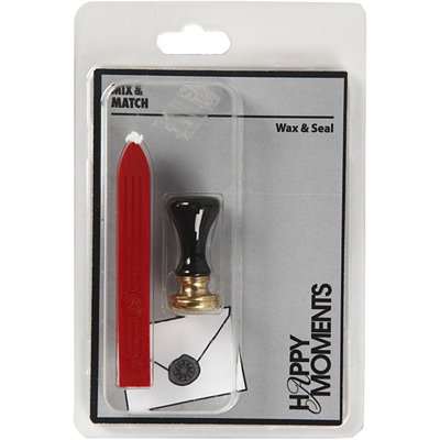 Sinettilakka ja sinetti, punainen, 1 setti