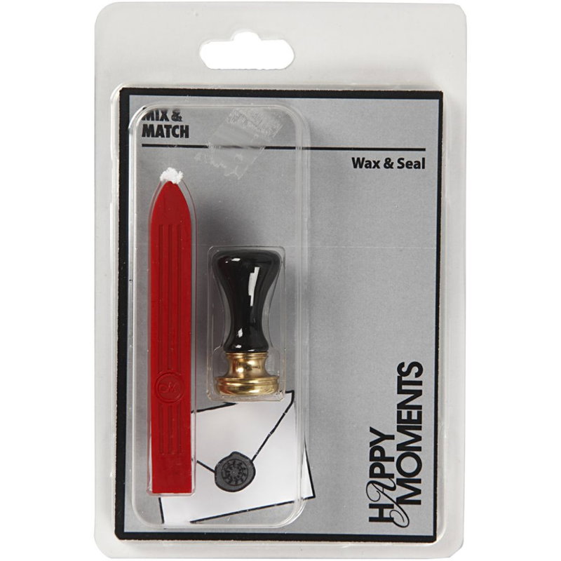 Sinettilakka ja sinetti, punainen, 1 setti