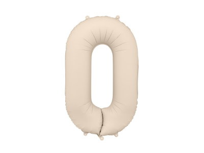 Stor greige sifferballong 0, cirka 86 cm