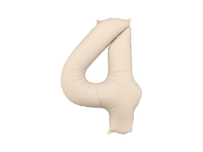 Stor greige sifferballong 4, cirka 86 cm