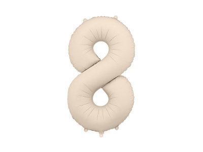 Stor greige sifferballong 8, cirka 86 cm