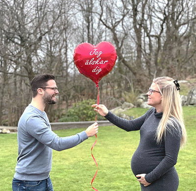 Heliumfylld Ballong, jag älskar dig, röd