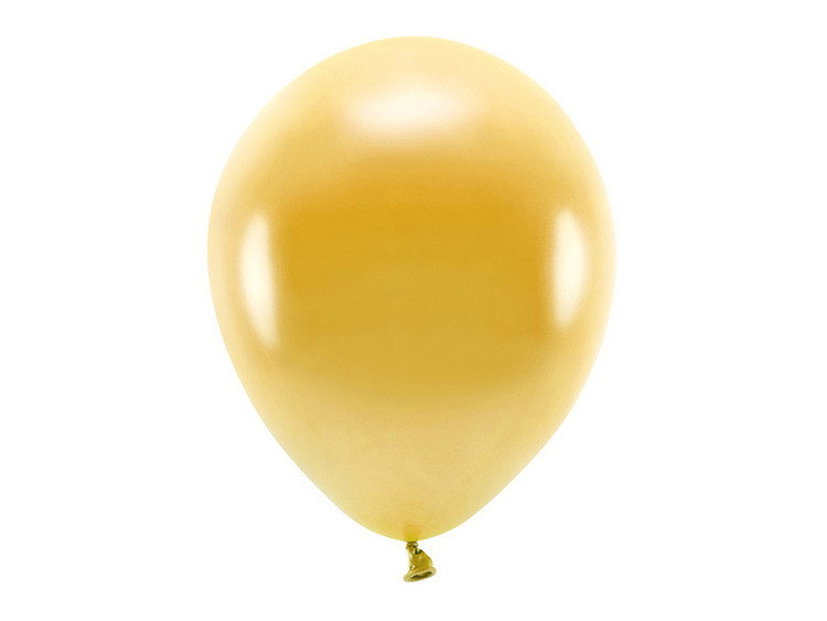 Ballong, metallic guld, 10-pack