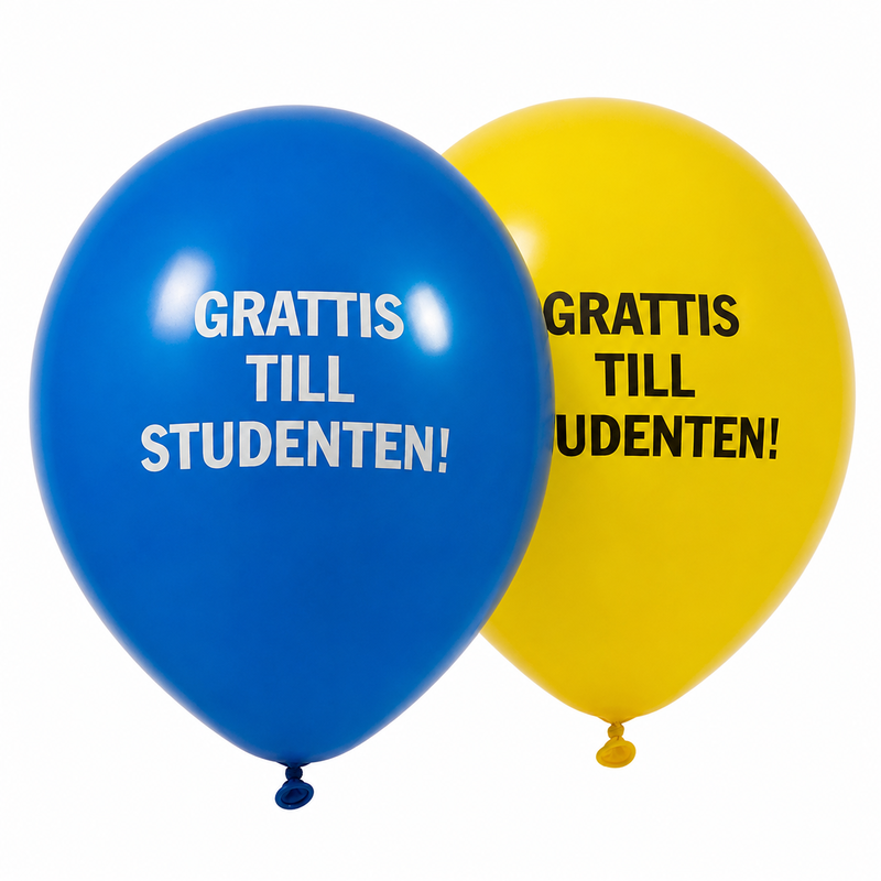 Ballonger grattis till studenten