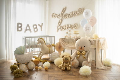 Folieballong, Nalle, creme