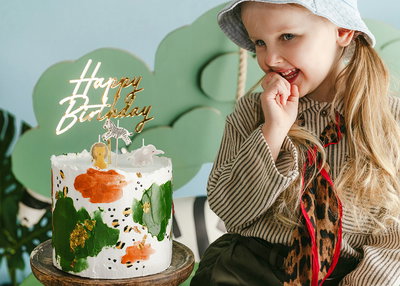 Verjaardagskaarsjes Safari, mix, 3 stuks