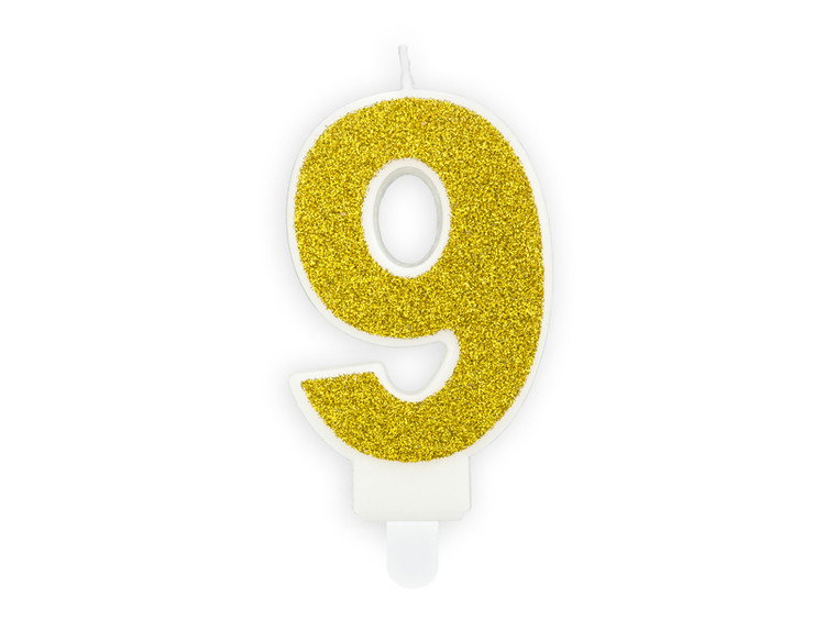 Kakku kynttilähahmo, kultainen glitter (9)