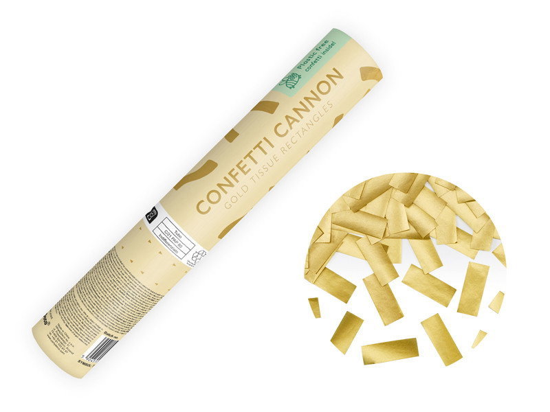 Canon à confettis, mini, or