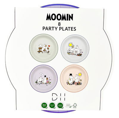 Paptallerken, Mumi, 23 cm, 8-pak