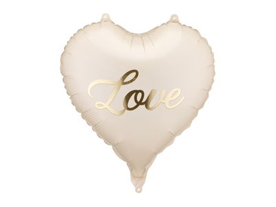 Folieballon, Hjerte Love, 45 cm, mix