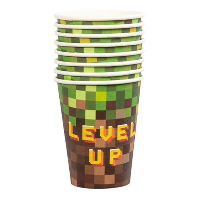 Ingår i Minecraft 6-års kalaspaket: Pappersmuggar Minecraft 8-pack