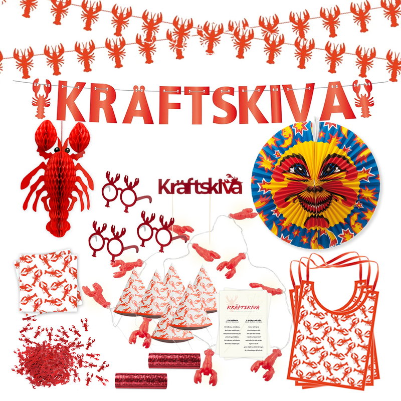 Kräftskiva dekoration kit