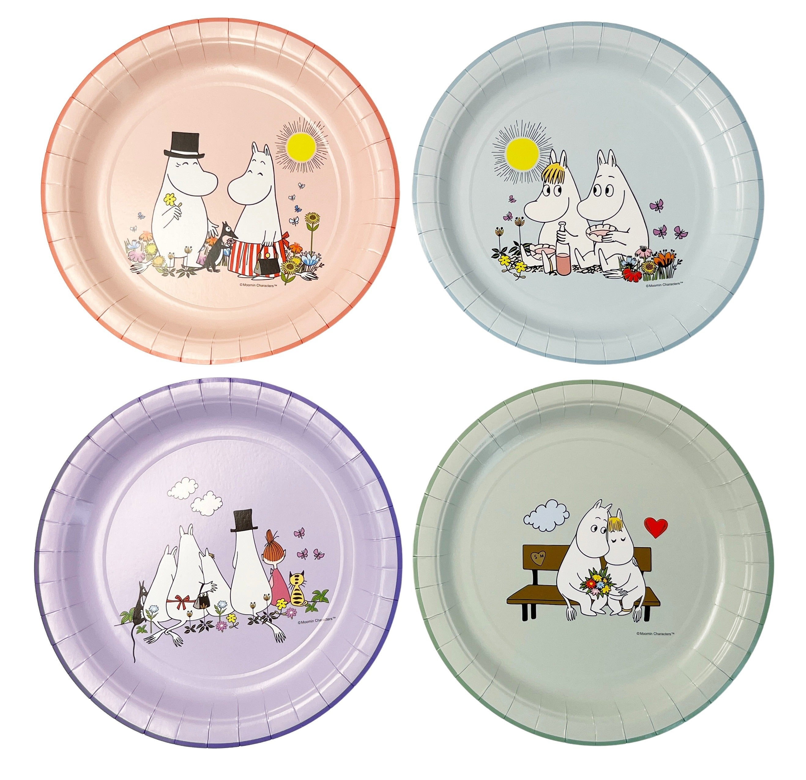 Papptallrik, Mumin, 23 cm, 8-pack