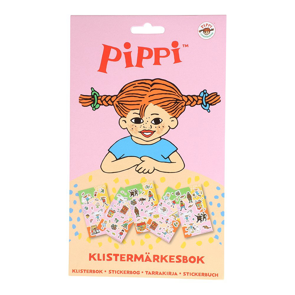 Klistermærkebog, Pippi Langstrømpe, 12 sider