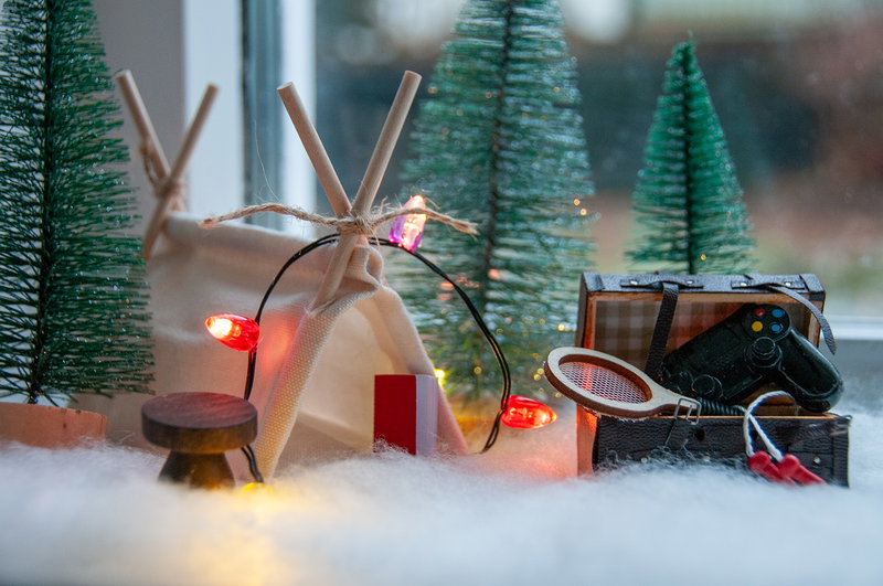 Teltta, miniatyyri, kauriinruskea, 10 x 8 x 8 cm