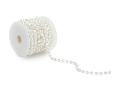 Guirlande de perles, blanc, 10 mètres